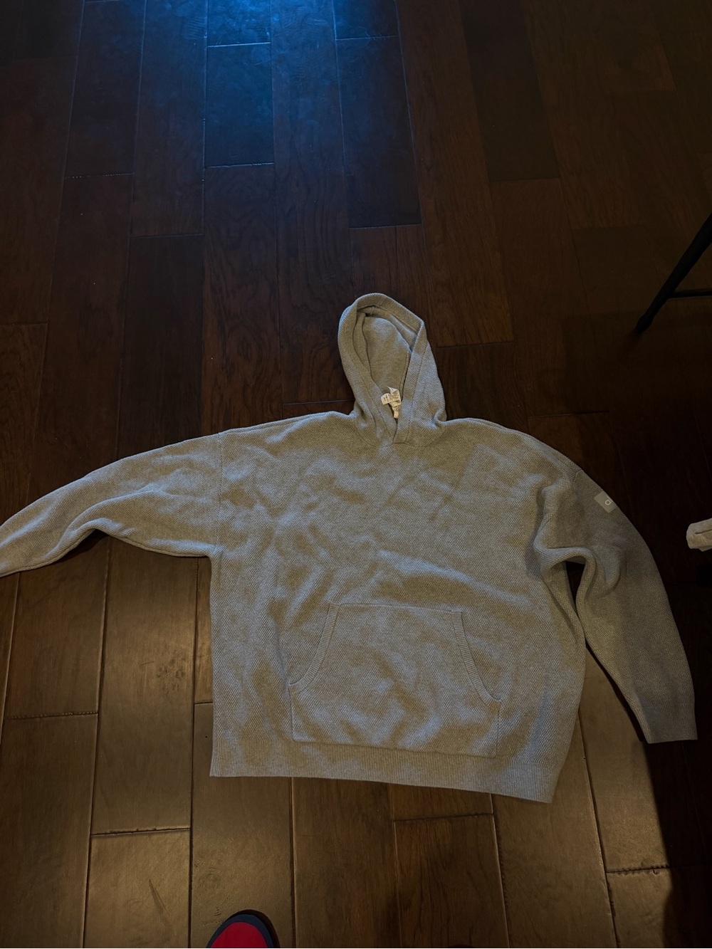 ALO Yoga Light Gray Knit Hoodie